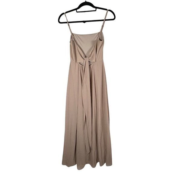 Show Me Your Mumu‎ Tan Lauren Tie Maxi Dress Women’s Size Small Wedding formal - Picture 3 of 12